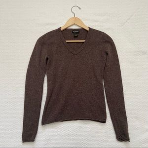 philosophy dane lewis cashmere v-neck | brown